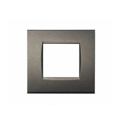 [Placca 2P tecnopolimero INT-LGT testa di moro] 8002-07