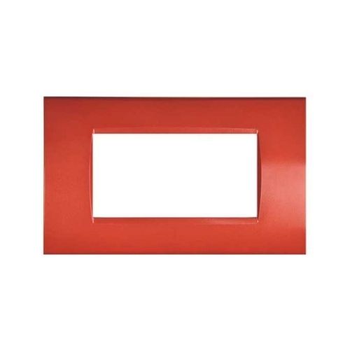 [6970597461239/0793541330421 - Placca 4P tecnopolimero INT-LGT corallo] 8004-15