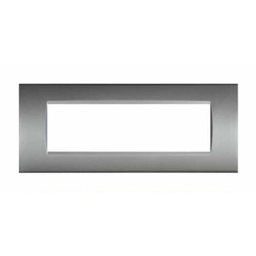 [6970597461420/0793541330483 - Placca 7P tecnopolimero INT-LGT grigio chiaro] 8007-04