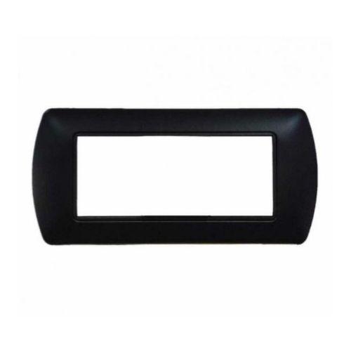 [Placca 7P metallo INT-LGT nero] 8807-02