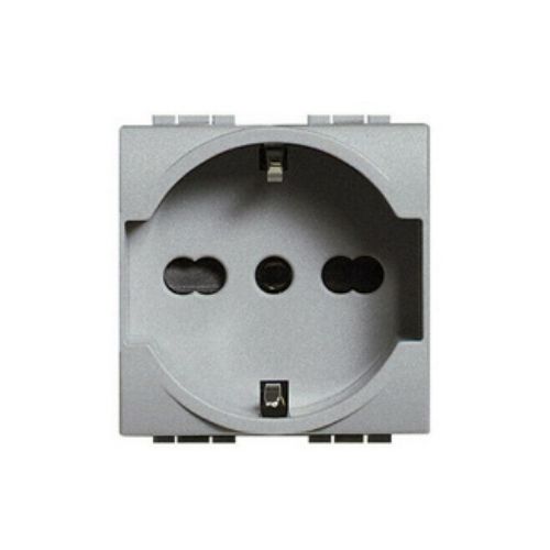 [Presa schuko universale 16A INT-LGT argento] 814A