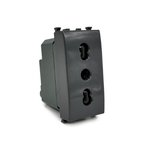 [Presa bivalente 10A/16A VMR-PLN nero] 618N