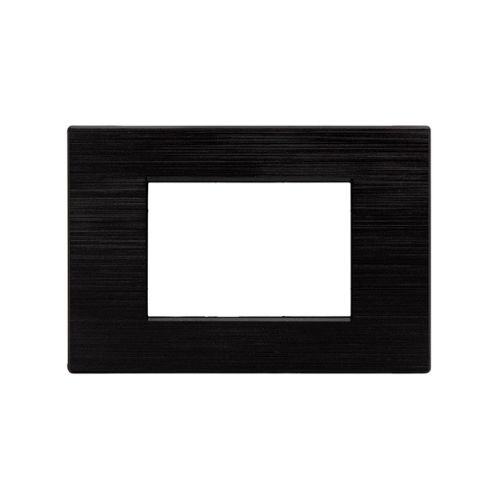[Placca 7P tecnopolimero spazzolato INT-LGT nero] 8007SL-2