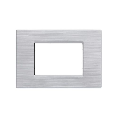 [Placca 7P tecnopolimero spazzolato INT-LGT argento] 8007SL-9