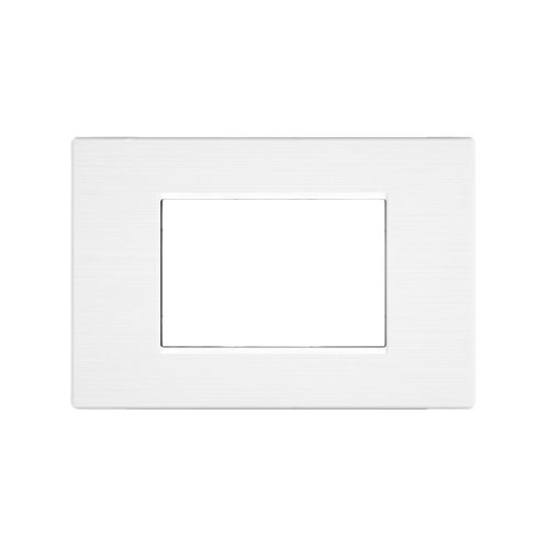 [Placca 4P tecnopolimero spazzolato VMR-PLN bianco] M6004SL-1